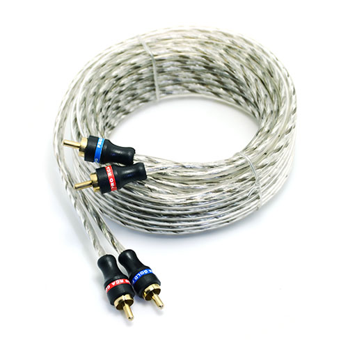 Clear Spiral RCA Cable