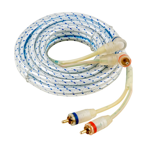 Clear Fiber Braided RCA Cable with AL Foil Shielding