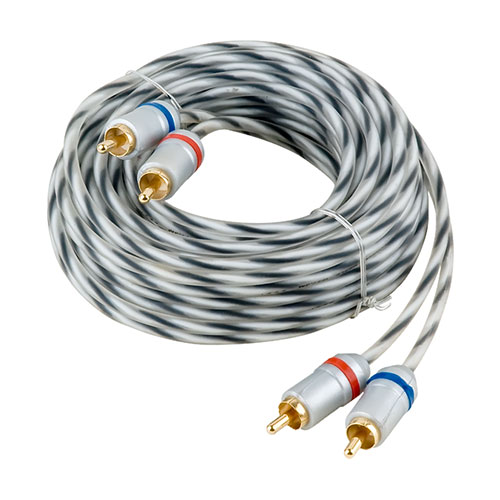 Clear Matt Spiral RCA Cable