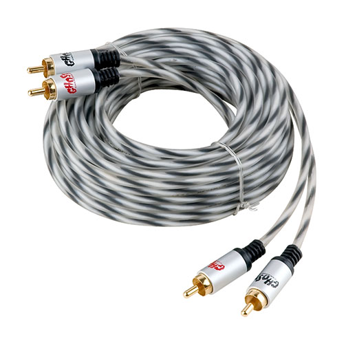 Clear Matt Spiral RCA Cable